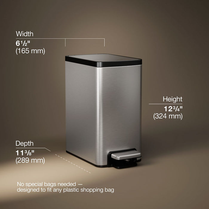 KOHLER K-31319 6-liter step trash can, stainless steel - view 3