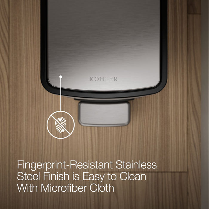 KOHLER K-31319 6-liter step trash can, stainless steel - view 5