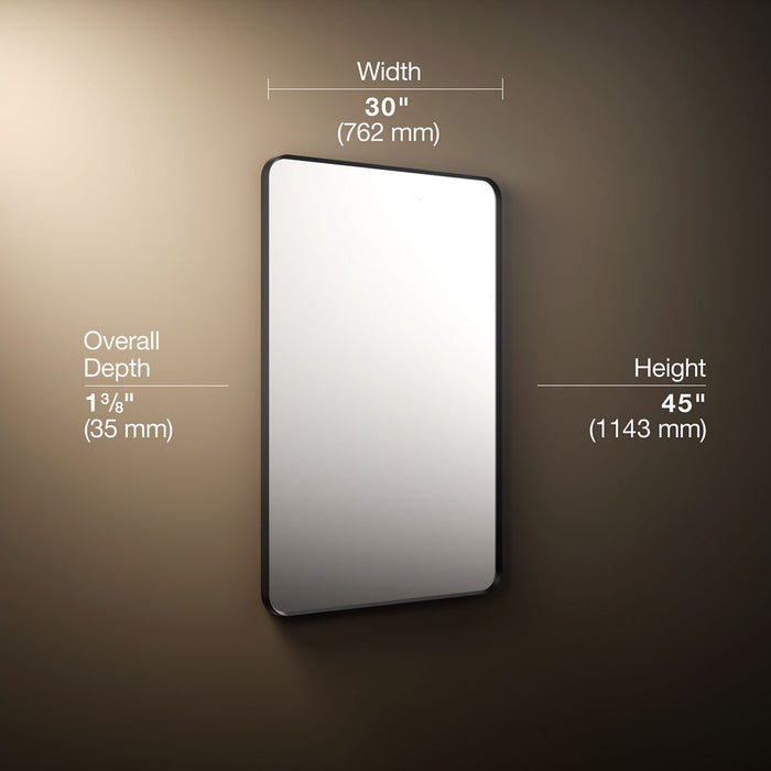 3/4 view of product with dimensions