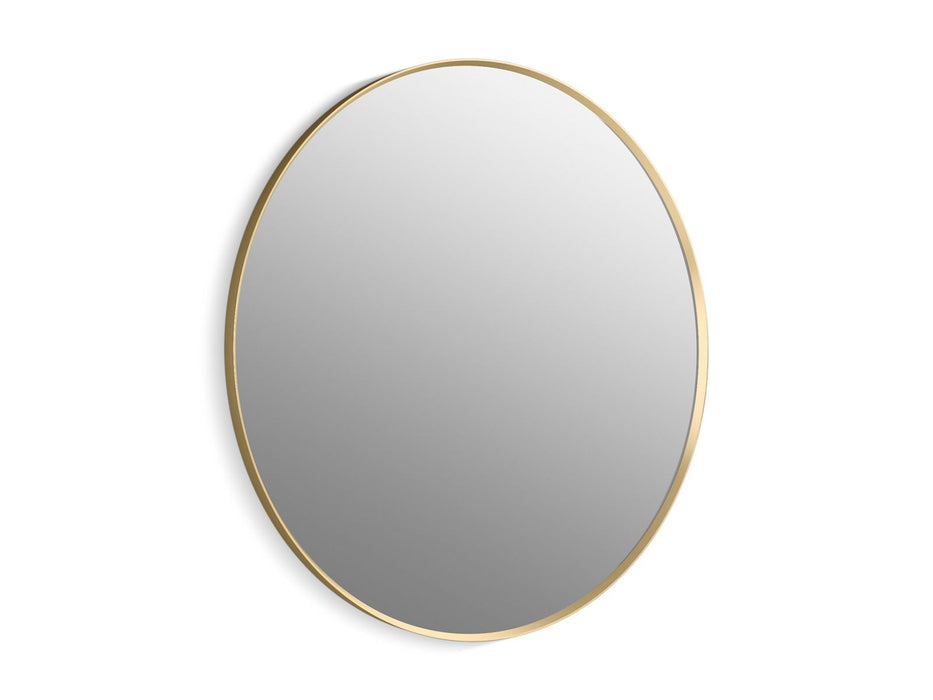 KOHLER K-31370 Essential 42" round framed mirror, moderne brushed gold