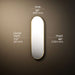 3/4 view of product with dimensions