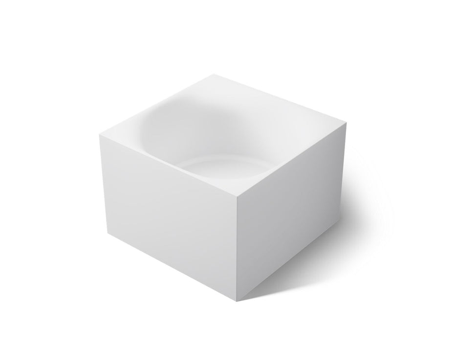 KOHLER K-31404-PF Stillness Smart Soak 46" x 46" freestanding bath, honed white