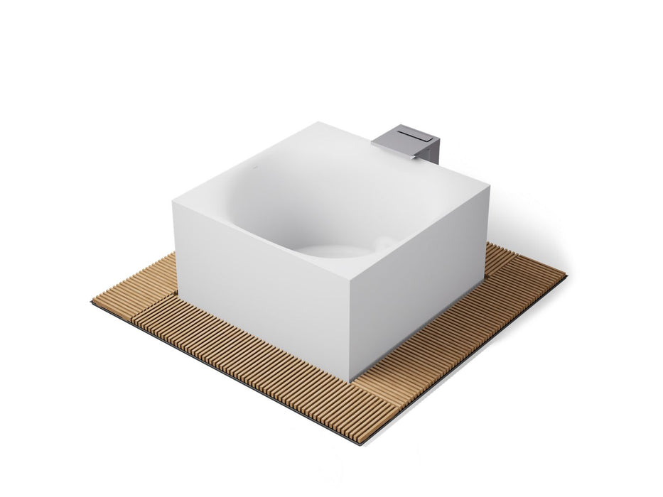 KOHLER K-31405-INF Stillness Infinity Experience 72" x 72" freestanding bath