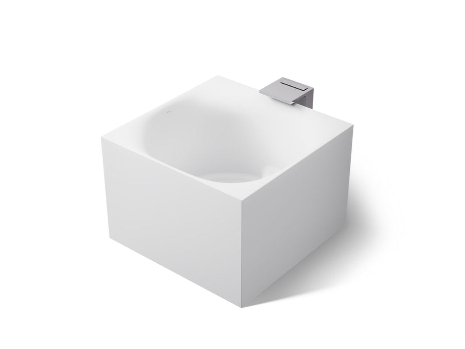 KOHLER K-31405-PFET Stillness Experience 46" x 46" freestanding bath, honed white