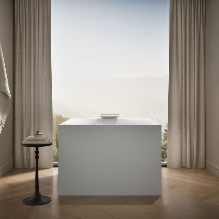 KOHLER K-31405-PFET Stillness Experience 46" x 46" freestanding bath, honed white - view 3