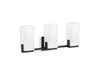 KOHLER K-31494-SC03 Honesty Three-light sconce, matte black