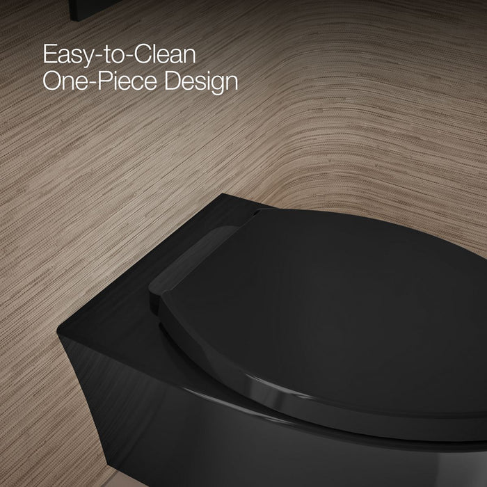 KOHLER K-31539-0 K-31539 Veil Wall-hung Compact Elongated Toilet, Dual-flush, black black - view 3