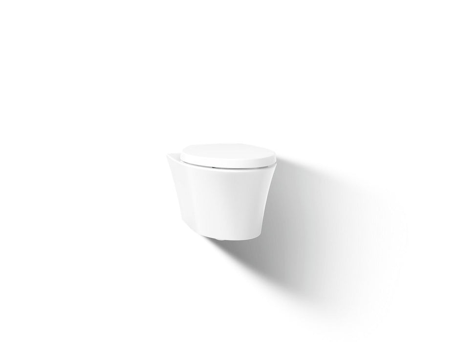 KOHLER K-31539-0 K-31539 Veil Wall-hung Compact Elongated Toilet, Dual-flush, white