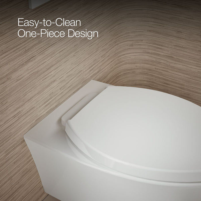 KOHLER K-31539-0 K-31539 Veil Wall-hung Compact Elongated Toilet, Dual-flush, white - view 3