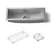 KOHLER K-3154-NA Undertone 22" x 8-1/4" x 5-1/4" Undermount single-bowl trough kitchen sink, includes wire basket and...