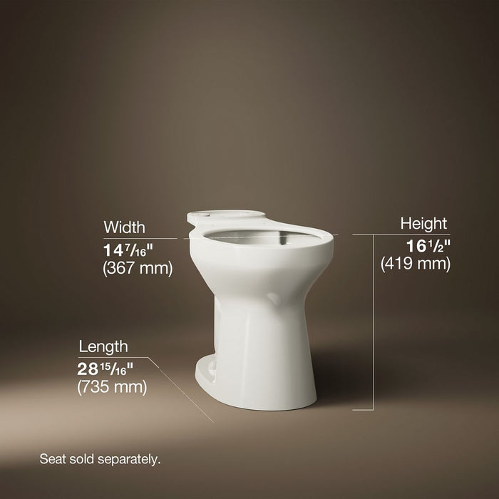 KOHLER K-31588 Cimarron Elongated toilet bowl, biscuit - view 4