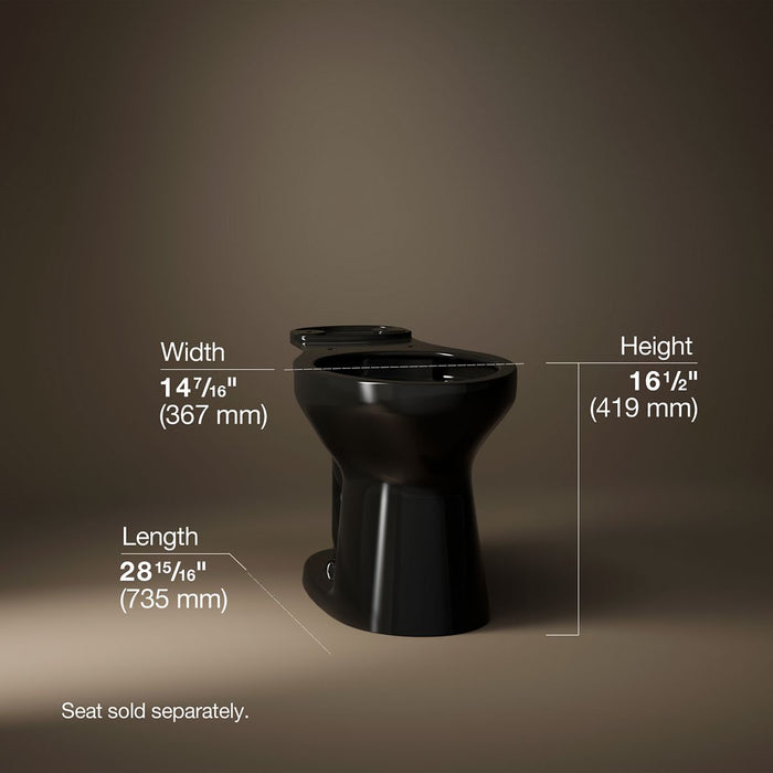 KOHLER K-31588 Cimarron Elongated toilet bowl, black black - view 3