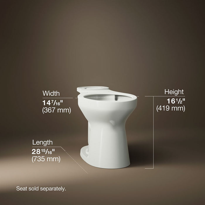 KOHLER K-31588 Cimarron Elongated toilet bowl, dune - view 4