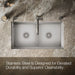 KOHLER K-3159-NA Poise 33" x 18" x 9-1/2" Undermount double-equal bowl kitchen sink, includes cutting board and rack,...