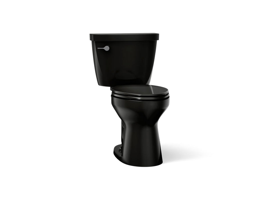 KOHLER K-31620-RA Cimarron ComForteeight Two-piece elongated 1.6 gpf chair-height toilet, black black