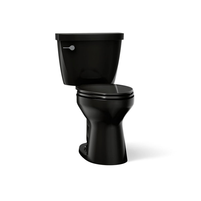 KOHLER K-31620 Cimarron ComForteeight Two-piece elongated 1.6 gpf chair-height toilet - Black Black