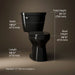 KOHLER K-31620-RA Cimarron ComForteeight Two-piece elongated 1.6 gpf chair-height toilet, black black - view 4