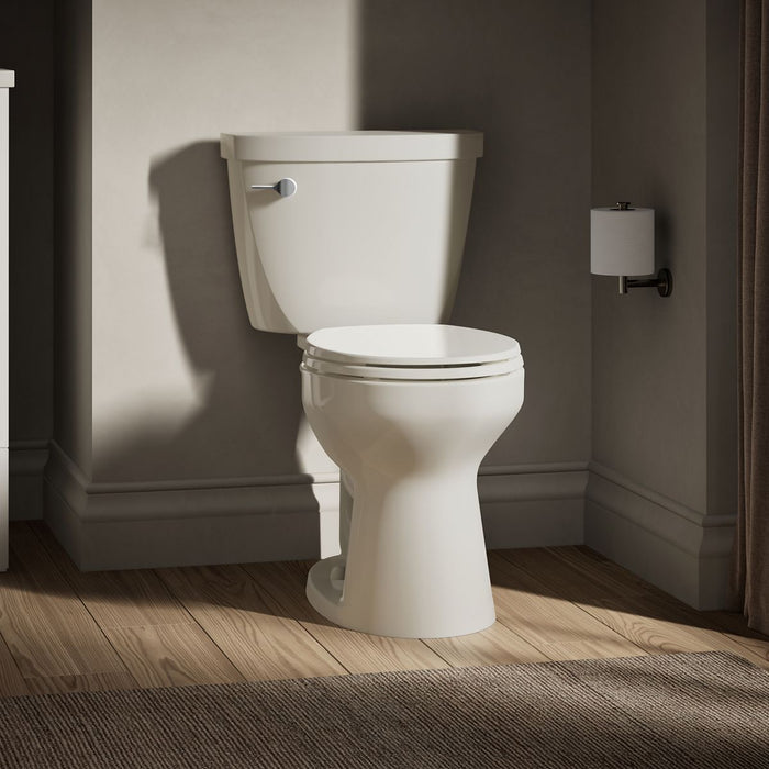 KOHLER K-31640-DRY Cimarron Two-piece Round-front Toilet, 1.6 GPF, Biscuit - image focused on single product story