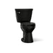 KOHLER K-31640-RA Cimarron ComForteeight Two-piece round-front 1.6 gpf chair-height toilet, black black