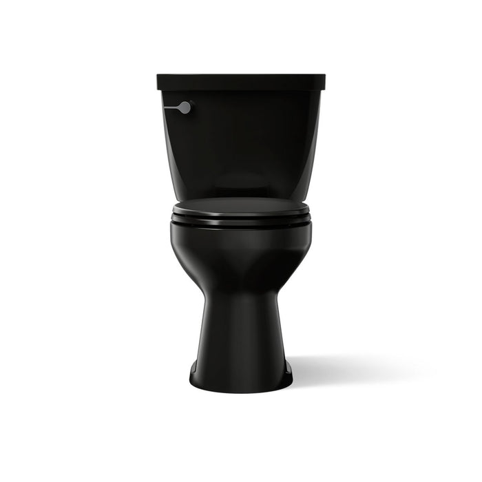 KOHLER K-31640 Cimarron ComForteeight Two-piece round-front 1.6 gpf chair-height toilet - Black Black