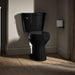 KOHLER K-31640 Cimarron ComForteeight Two-piece round-front 1.6 gpf chair-height toilet - Black Black