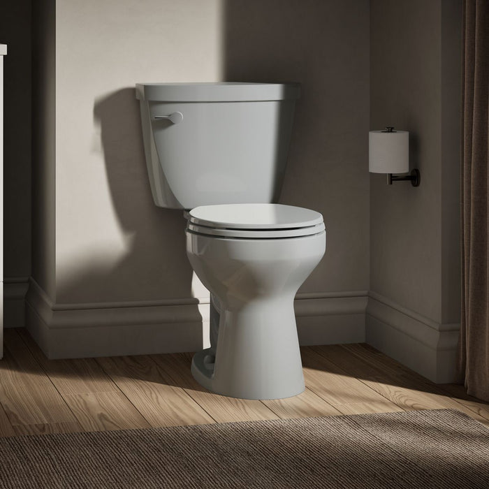 KOHLER K-31640 Cimarron ComForteeight Two-piece round-front 1.6 gpf chair-height toilet - Ice Grey