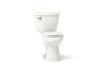 KOHLER K-31641-DRY Cimarron Two-piece Round-front Toilet, 1.28 GPF, Biscuit - 3/4 view of product