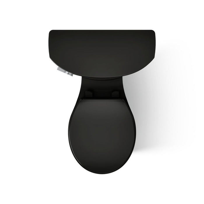 KOHLER K-31641 Cimarron ComForteeight two-piece round-front 1.28 gpf chair height toilet, black black - view 5