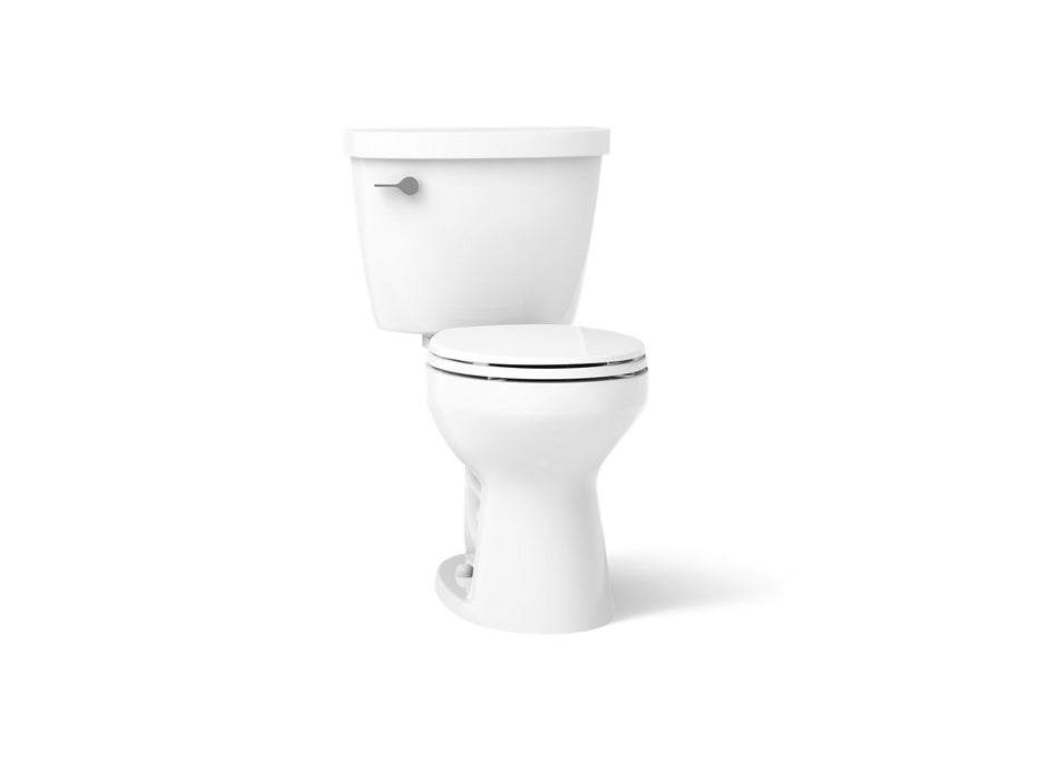 KOHLER K-31644 Cimarron ContinuousClean ST Two-piece Round-front Toilet, 1.28 GPF, White - 3/4 view of product