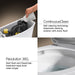 KOHLER K-31644 Cimarron ContinuousClean ST Two-piece Round-front Toilet, 1.28 GPF, White - Detail image of a product feature