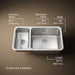 KOHLER K-3174-L Undertone 31-1/2" undermount double-bowl kitchen sink, stainless steel - view 5