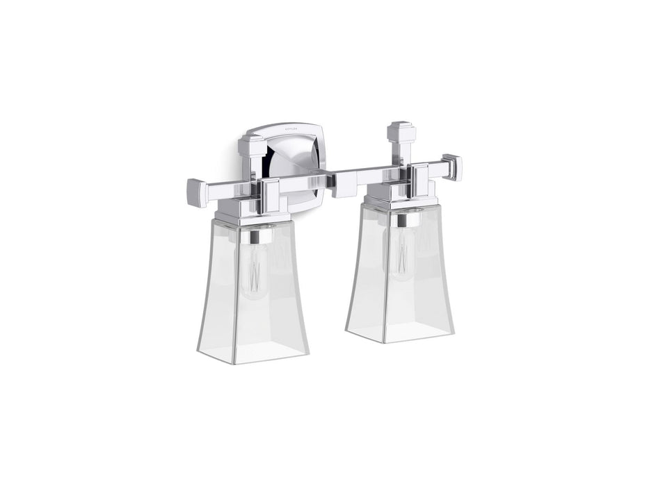 KOHLER K-31756-SC02 Riff Two-light sconce, polished chrome