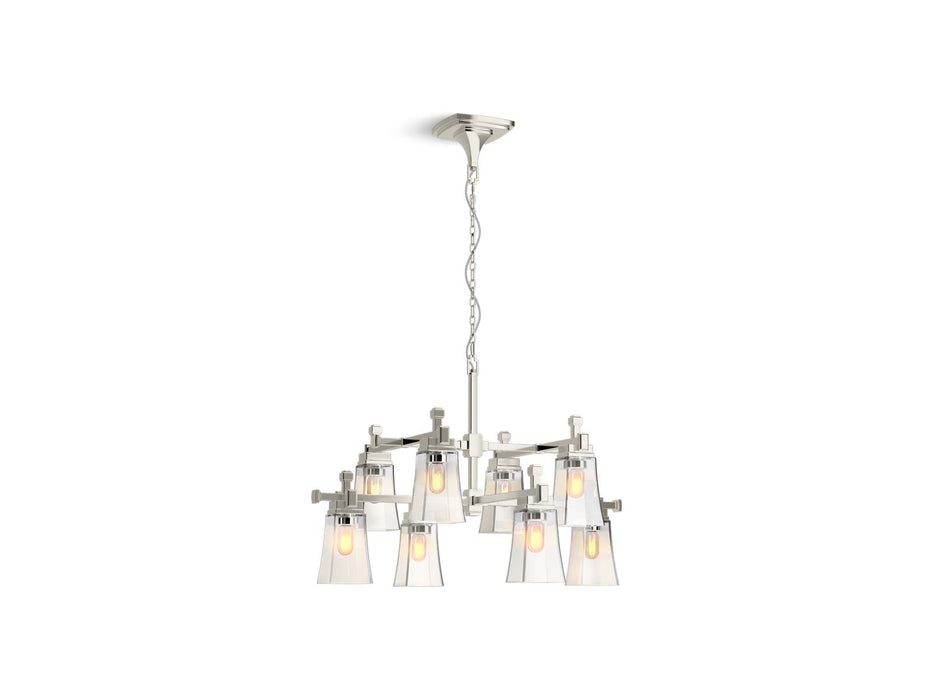KOHLER K-31759-CH08 Riff 35" chandelier, polished nickel - view 2