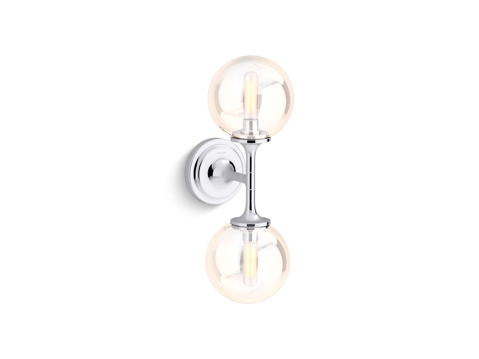 KOHLER K-31762-SC02 Bellera Two-light sconce, polished chrome - view 2