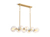 KOHLER K-31766-CH10 Bellera 38" linear chandelier, brushed moderne brass - view 2