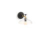 KOHLER K-31768-SC01 Tone One-light sconce, black with brass trim - view 2