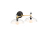 KOHLER K-31769-SC02 Tone Two-light sconce, black with brass trim - view 2