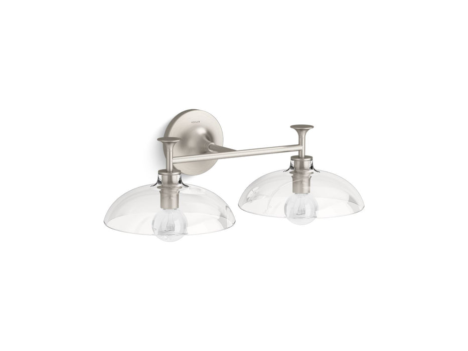 KOHLER K-31769-SC02 Tone Two-light sconce, brushed nickel
