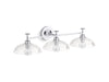 KOHLER K-31770-SC03 Tone Three-light sconce, polished chrome