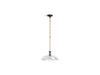 KOHLER K-31771-PE01 Tone 15" pendant, black with brass trim