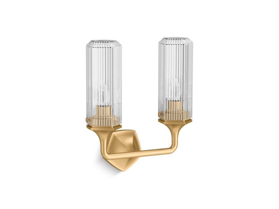 KOHLER K-31776-SC02 Occasion Two-light sconce, brushed moderne brass