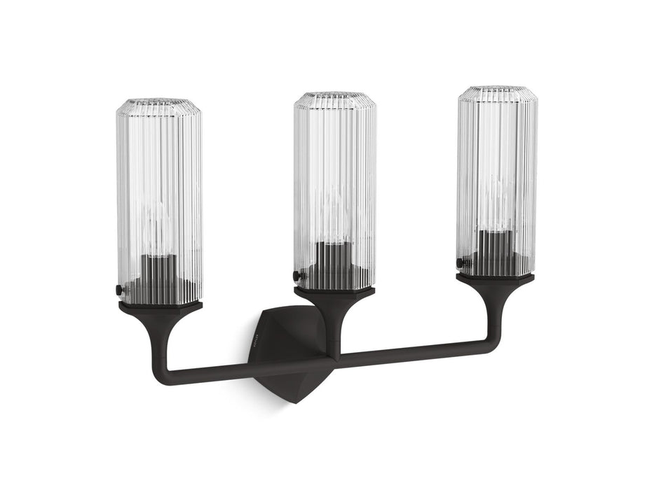 KOHLER K-31778-SC03 Occasion Three-light sconce, matte black