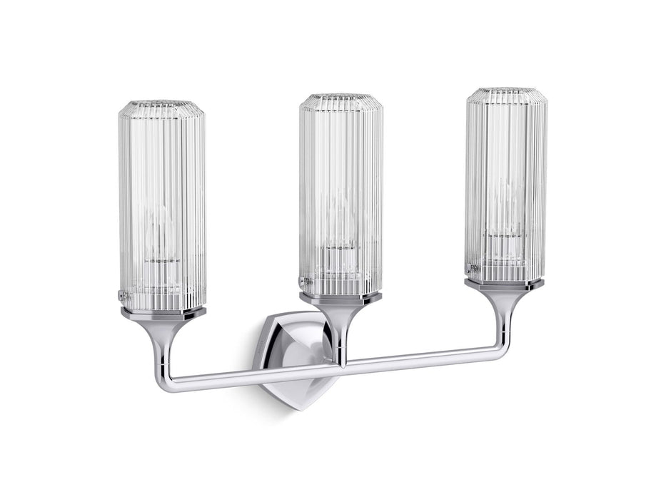 KOHLER K-31778-SC03 Occasion Three-light sconce, polished chrome