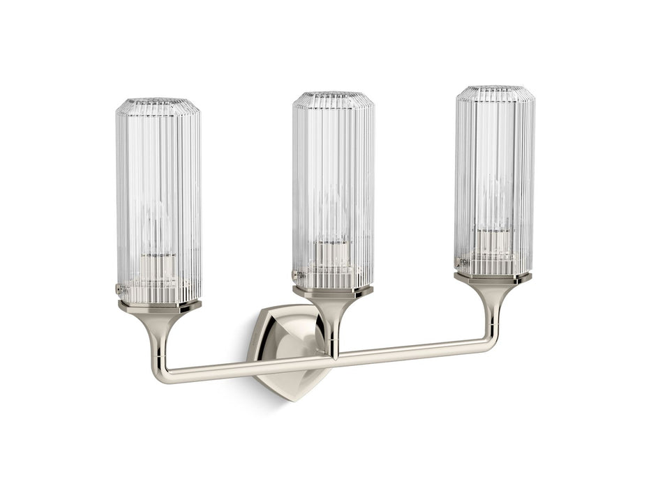 KOHLER K-31778-SC03 Occasion Three-light sconce, polished nickel