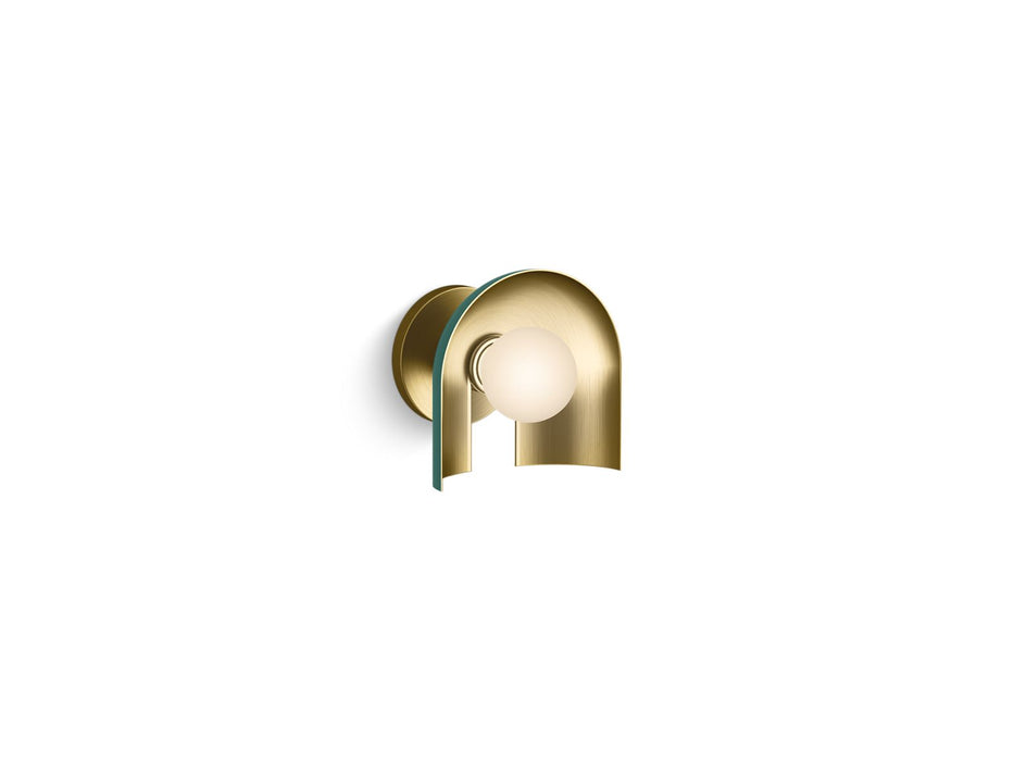 KOHLER K-31782-SC01 Jabot One-light sconce, jade w brushed moderne brass accents - view 2