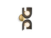KOHLER K-31783-SC02 Jabot Two-light sconce, black with brass trim - view 2
