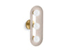 KOHLER K-31784-SC03 Jabot Three-light sconce, biscuit satin with brushed moderne brass