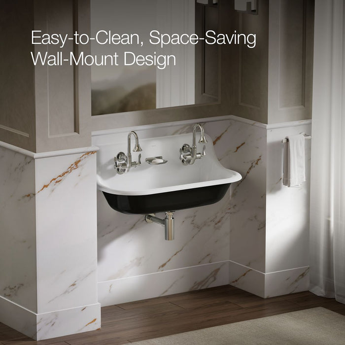 KOHLER K-3200-0 K-3200 Brockway 36" Wall-mount Utility Sink, white - view 3