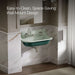KOHLER K-3200-PAT Brockway 36" wall-mount utility sink, teal exterior with aspen interior - view 3