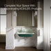 KOHLER K-3200-PAT Brockway 36" wall-mount utility sink, teal exterior with aspen interior - view 4